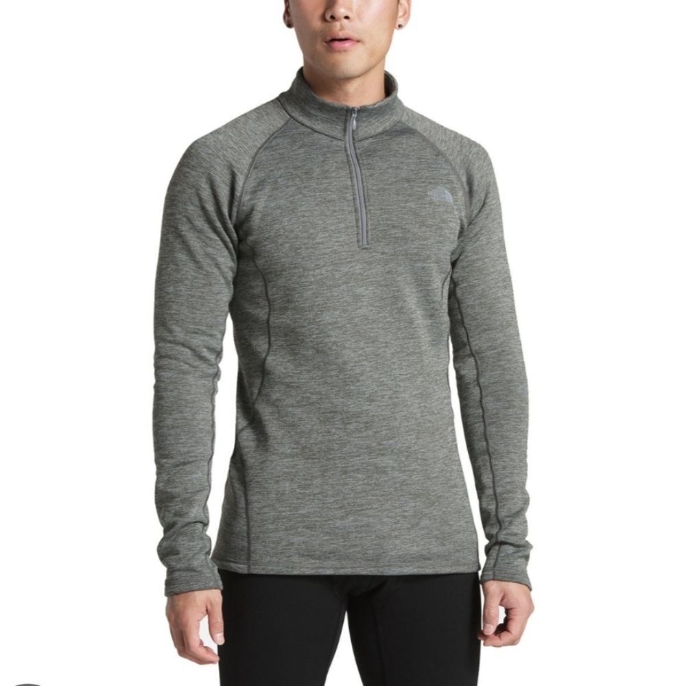 The North Face Gray Quarter-Zip Thermal Layer Pullover